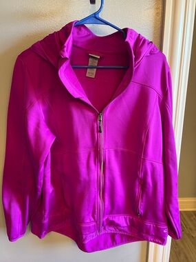 Women's Hot Pink Full-Zip Hoodie Jacket